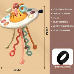 Zabawka Sensoryczna Edukacyjna UFO Woopie 51503 Montessori, sznurki, tasiemki,przeciąganie,trening,sensoryczna,interaktywna